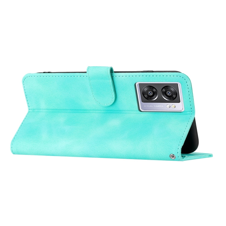 For OPPO A57 5G 2022/Realme V23 Heart Pattern Skin Feel Leather Phone Case