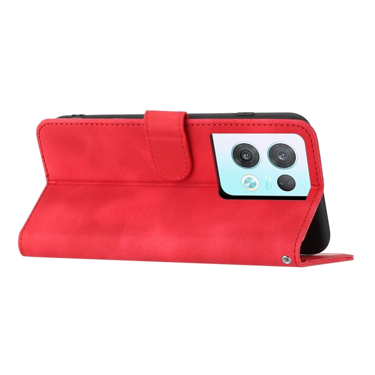 For OPPO Reno8 Pro 5G/Reno8 Pro+ 5G Heart Pattern Skin Feel Leather Phone Case