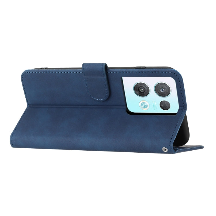 For OPPO Reno8 Pro 5G/Reno8 Pro+ 5G Heart Pattern Skin Feel Leather Phone Case