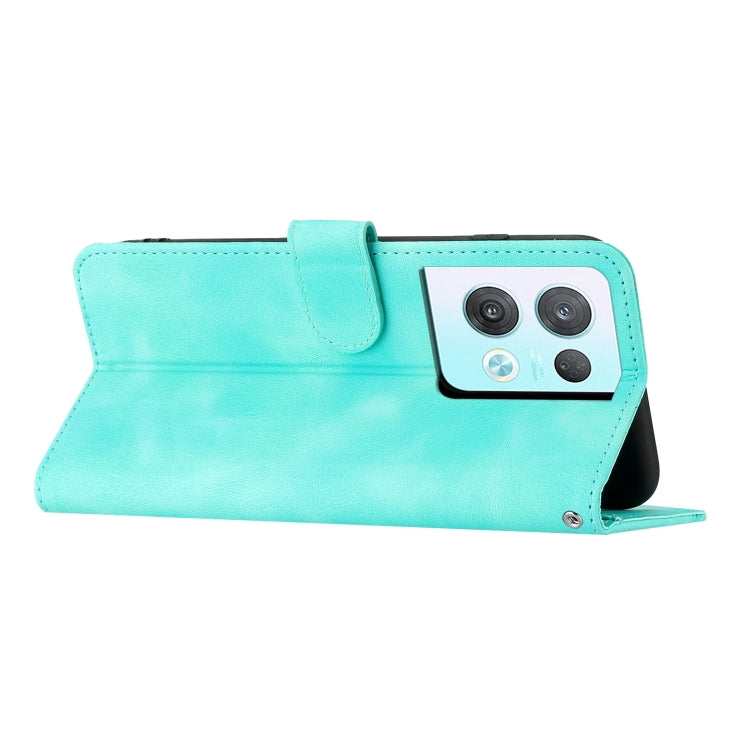 For OPPO Reno8 Pro 5G/Reno8 Pro+ 5G Heart Pattern Skin Feel Leather Phone Case