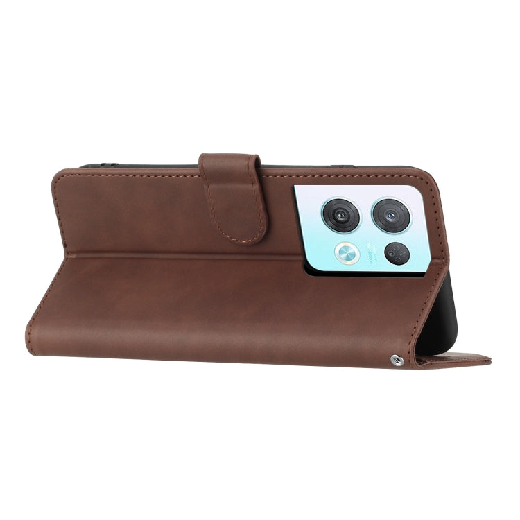 For OPPO Reno8 Pro 5G/Reno8 Pro+ 5G Heart Pattern Skin Feel Leather Phone Case