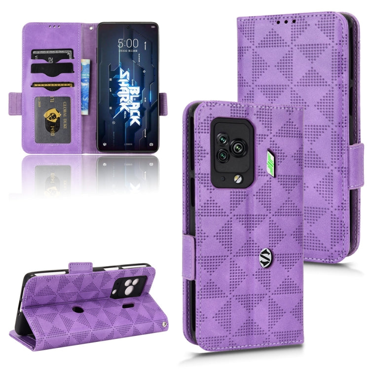 For Xiaomi Black Shark 5 Pro Symmetrical Triangle Leather Phone Case