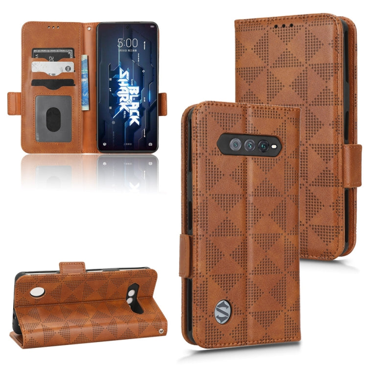 For Xiaomi Black Shark 5 RS Symmetrical Triangle Leather Phone Case