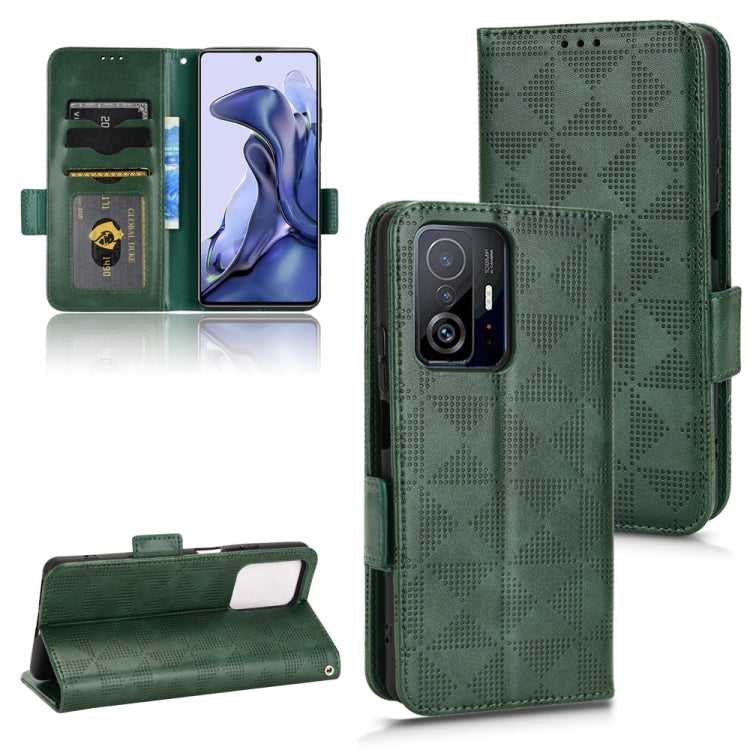 For Xiaomi 11T / 11T Pro Symmetrical Triangle Leather Phone Case