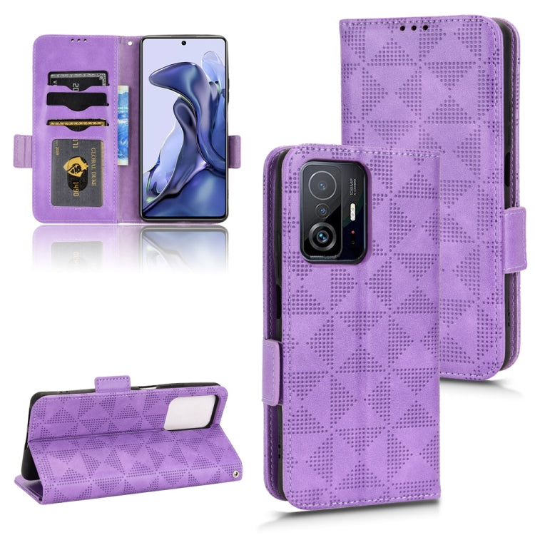 For Xiaomi 11T / 11T Pro Symmetrical Triangle Leather Phone Case