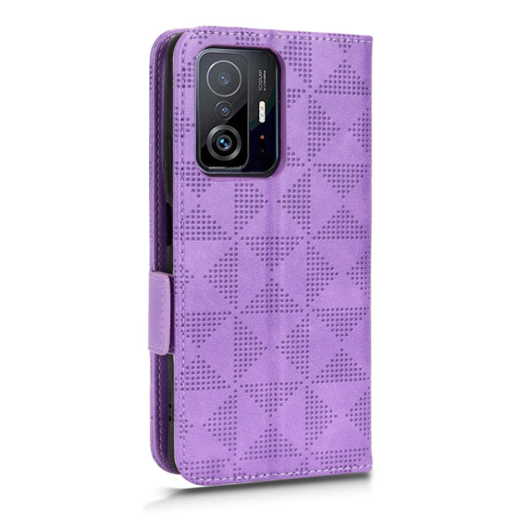 For Xiaomi 11T / 11T Pro Symmetrical Triangle Leather Phone Case
