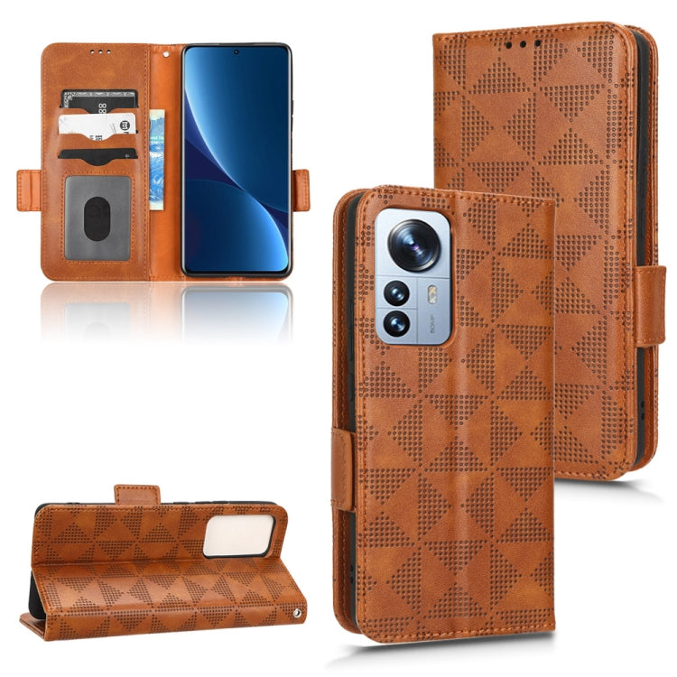 For Xiaomi 12 Lite Symmetrical Triangle Leather Phone Case