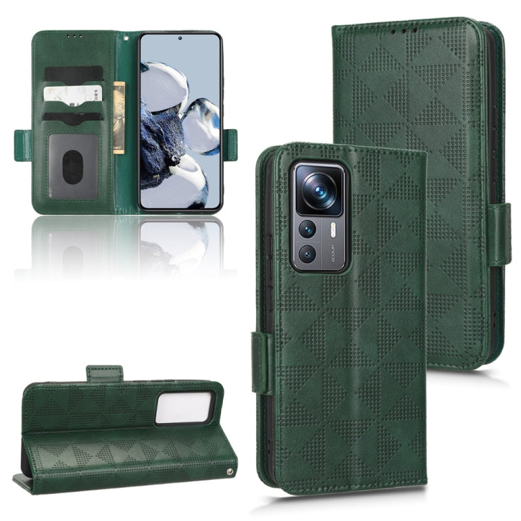For Xiaomi 12T Pro Symmetrical Triangle Leather Phone Case