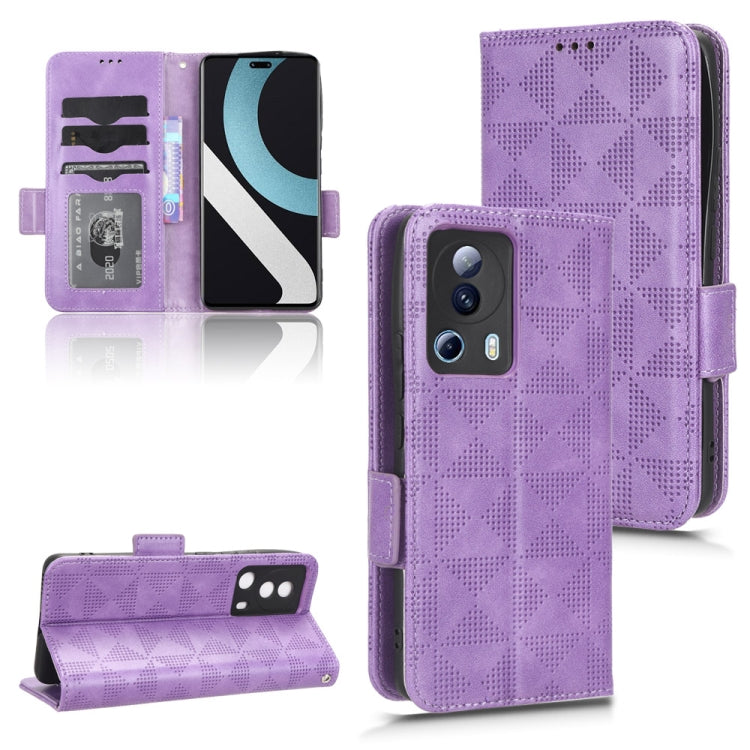 For Xiaomi 13 Lite / Civi 2 / 12 Lite NE Symmetrical Triangle Leather Phone Case