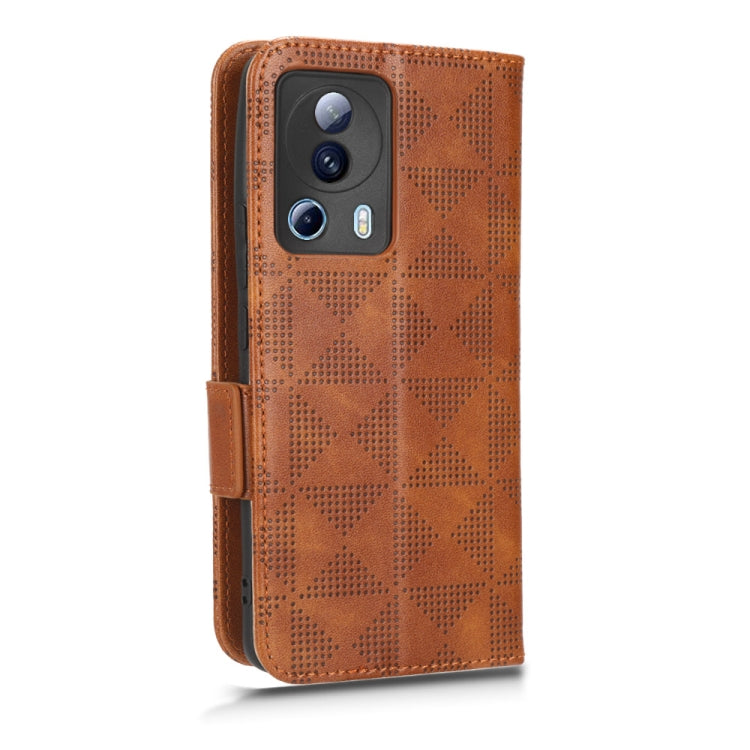 For Xiaomi 13 Lite / Civi 2 / 12 Lite NE Symmetrical Triangle Leather Phone Case
