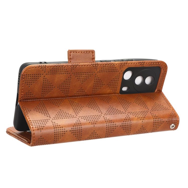 For Xiaomi 13 Lite / Civi 2 / 12 Lite NE Symmetrical Triangle Leather Phone Case