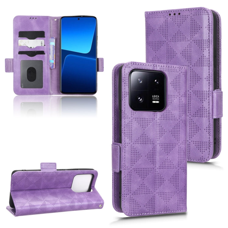 For Xiaomi 13 Symmetrical Triangle Leather Phone Case