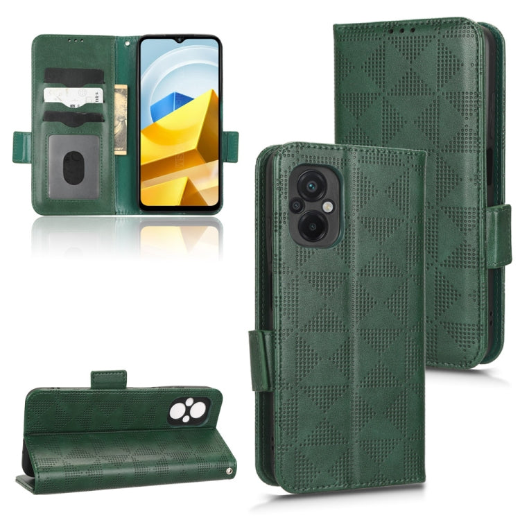 For Xiaomi Poco M5 4G Symmetrical Triangle Leather Phone Case