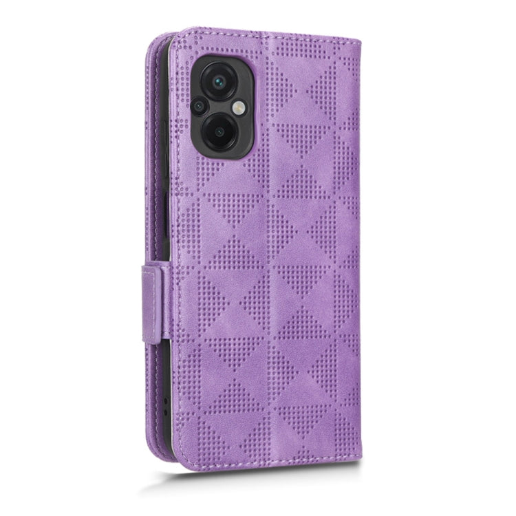 For Xiaomi Poco M5 4G Symmetrical Triangle Leather Phone Case