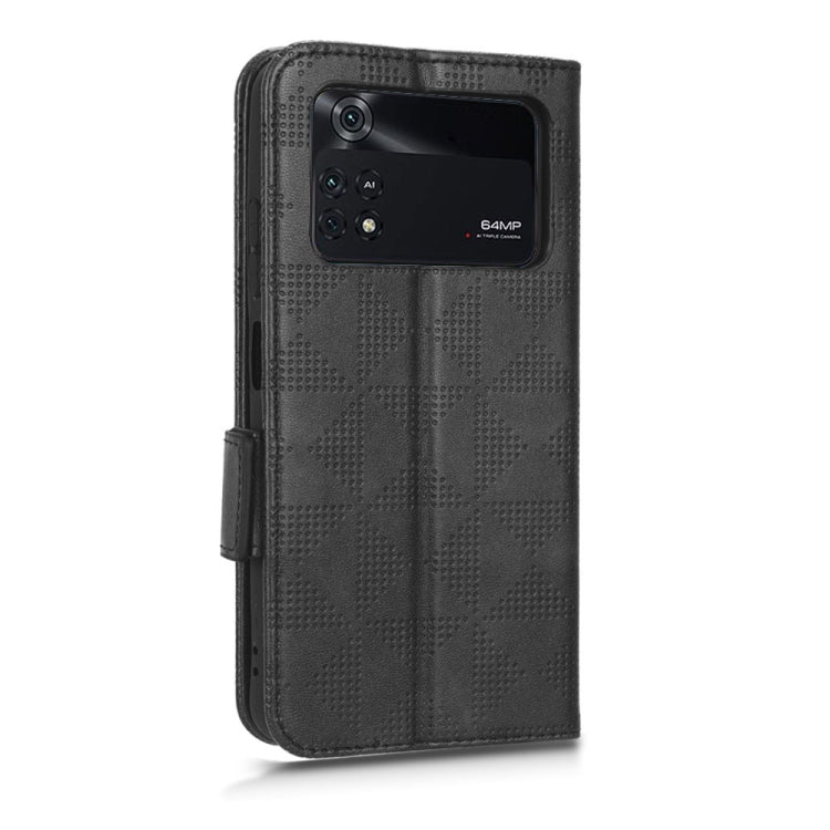 For Xiaomi Poco M4 Pro 4G Symmetrical Triangle Leather Phone Case