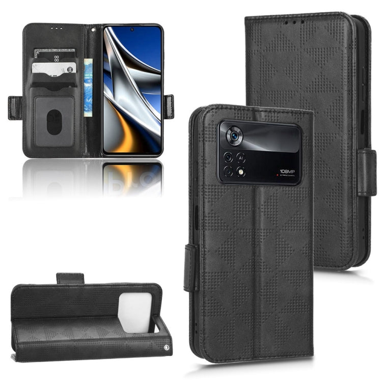 For Xiaomi Poco X4 Pro 5G Symmetrical Triangle Leather Phone Case
