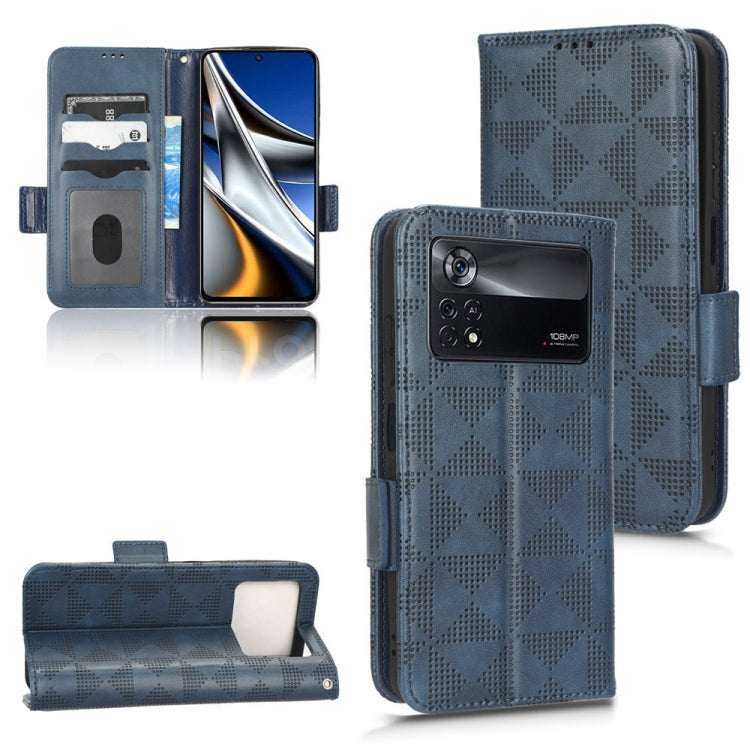 For Xiaomi Poco X4 Pro 5G Symmetrical Triangle Leather Phone Case