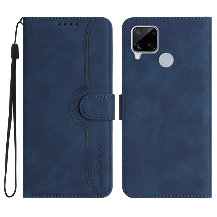 Heart Pattern Skin Feel Leather Phone Case For Realme C15/C12/Narzo 20/7i Global/Narzo 30A/C25/C25s