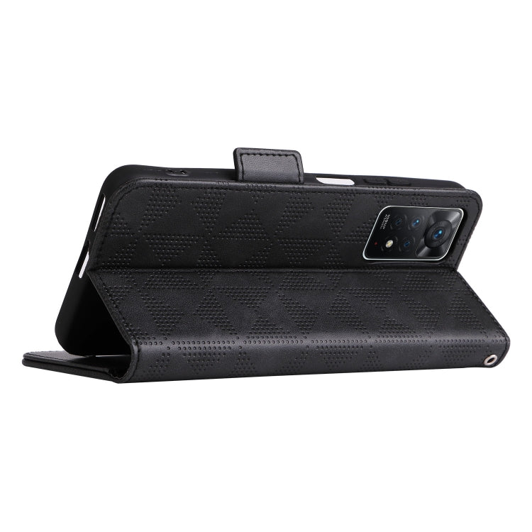 For Xiaomi Redmi Note 11 Pro Global Symmetrical Triangle Leather Phone Case