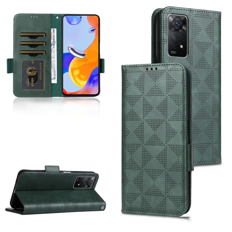 For Xiaomi Redmi Note 11 Pro Global Symmetrical Triangle Leather Phone Case