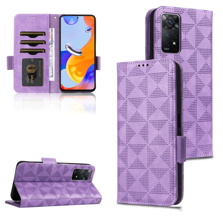 For Xiaomi Redmi Note 11 Pro Global Symmetrical Triangle Leather Phone Case