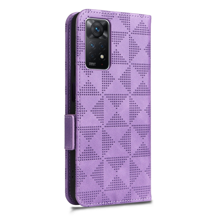 For Xiaomi Redmi Note 11 Pro Global Symmetrical Triangle Leather Phone Case