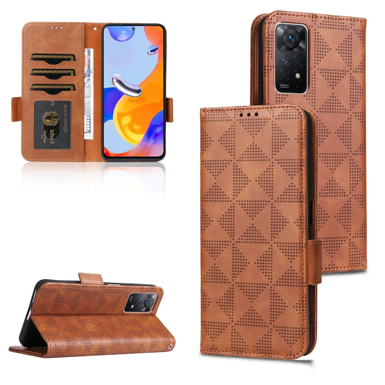 For Xiaomi Redmi Note 11 Pro Global Symmetrical Triangle Leather Phone Case