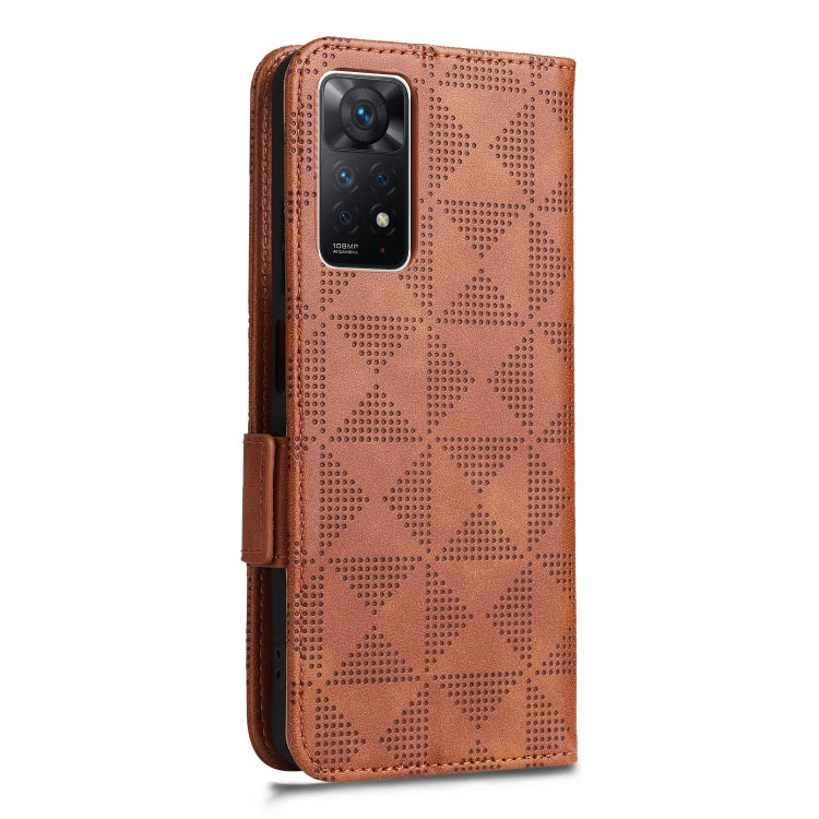For Xiaomi Redmi Note 11 Pro Global Symmetrical Triangle Leather Phone Case