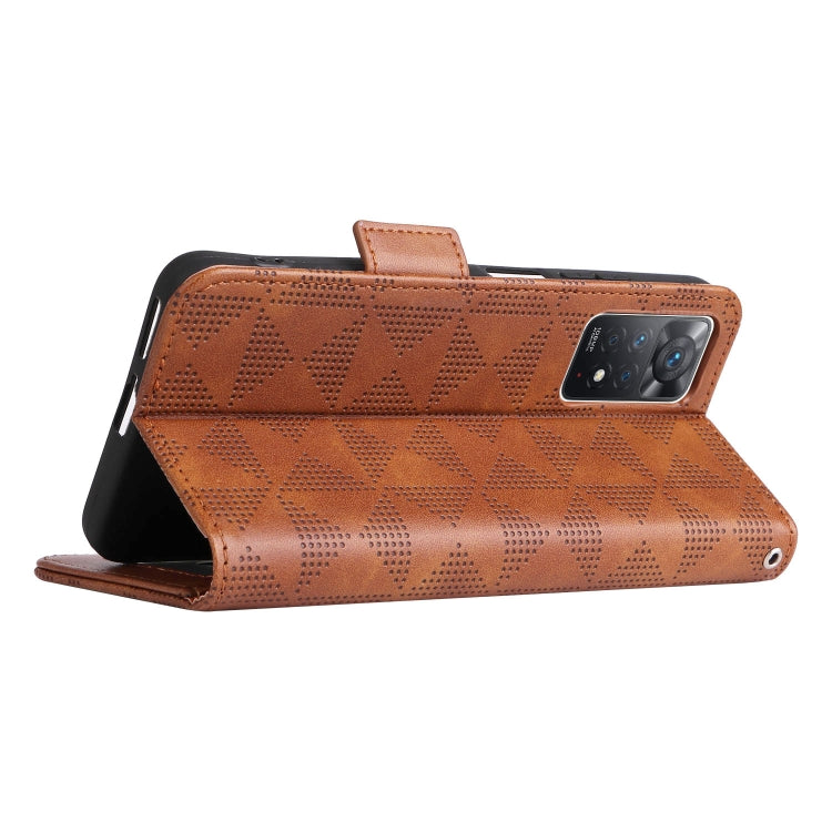 For Xiaomi Redmi Note 11 Pro Global Symmetrical Triangle Leather Phone Case