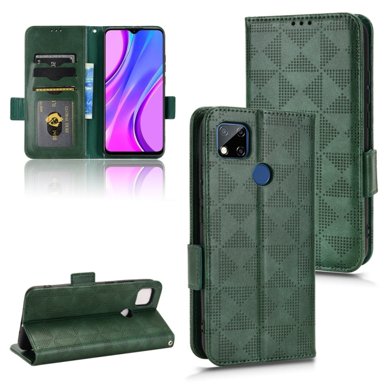 For Xiaomi Redmi 10A / 9C Symmetrical Triangle Leather Phone Case