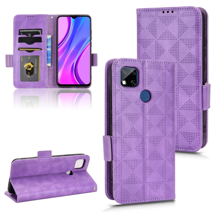 For Xiaomi Redmi 10A / 9C Symmetrical Triangle Leather Phone Case