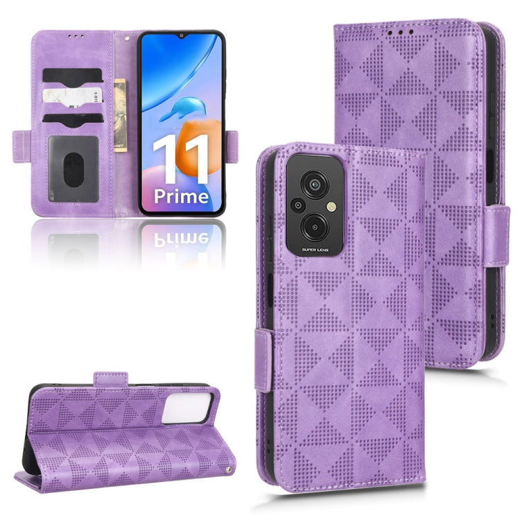 For Xiaomi Redmi 11 Prime 4G Symmetrical Triangle Leather Phone Case