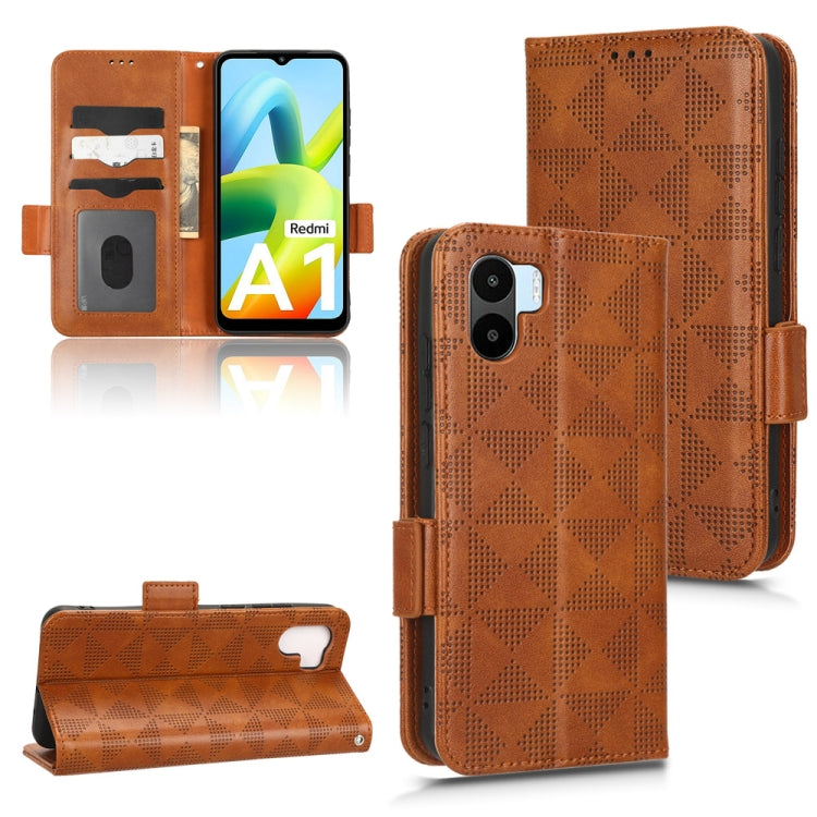 For Xiaomi Redmi A1 Symmetrical Triangle Leather Phone Case