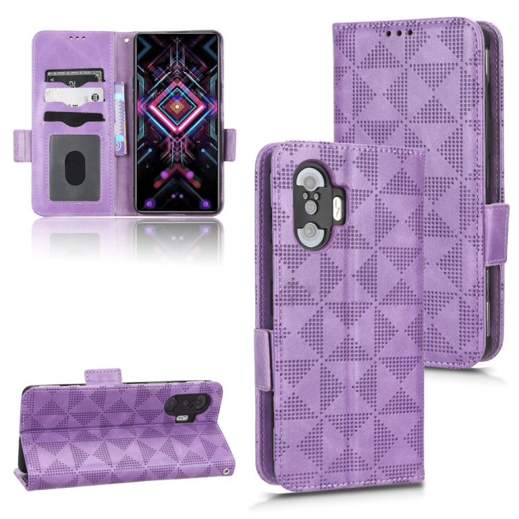 For Xiaomi Redmi K40 Gaming / Poco F3 GT Symmetrical Triangle Leather Phone Case