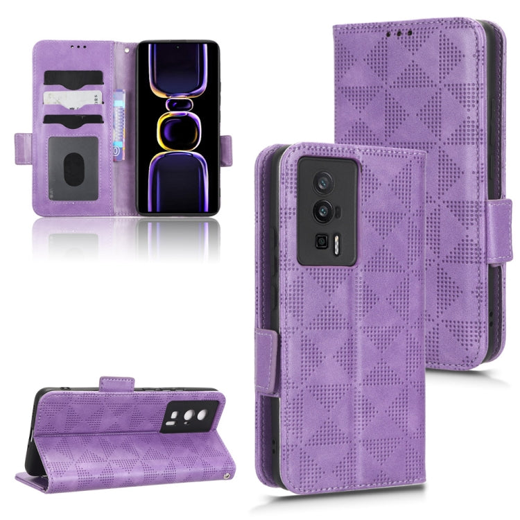 For Xiaomi Redmi K60 5G / K60 Pro Symmetrical Triangle Leather Phone Case