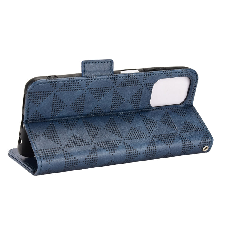 For Xiaomi Redmi Note 10 4G / 10S Symmetrical Triangle Leather Phone Case