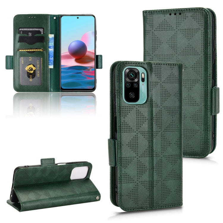 For Xiaomi Redmi Note 10 4G / 10S Symmetrical Triangle Leather Phone Case