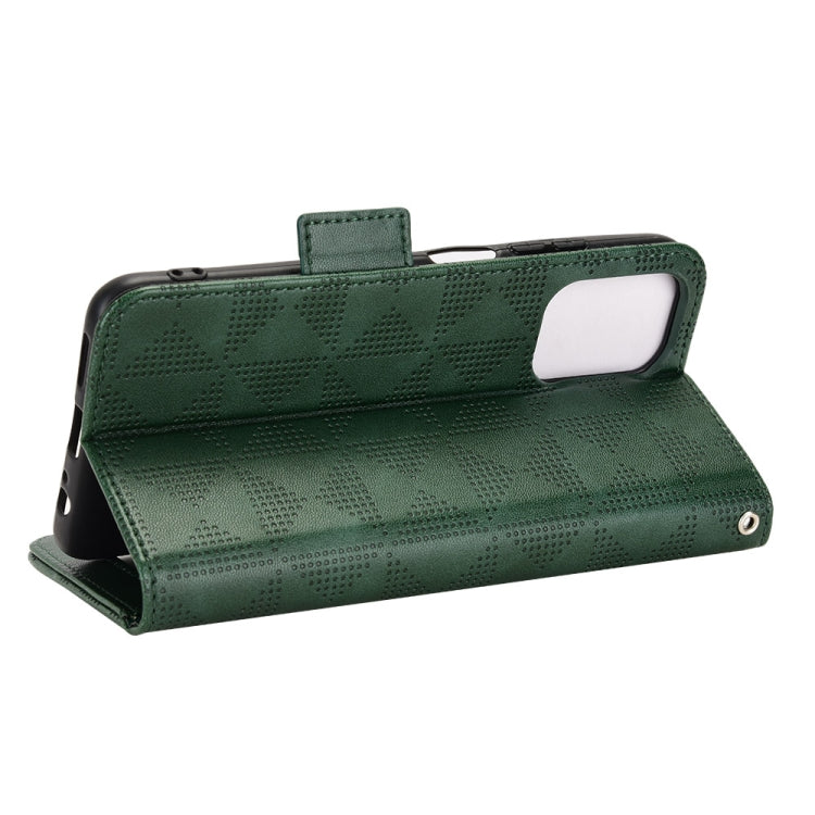 For Xiaomi Redmi Note 10 4G / 10S Symmetrical Triangle Leather Phone Case