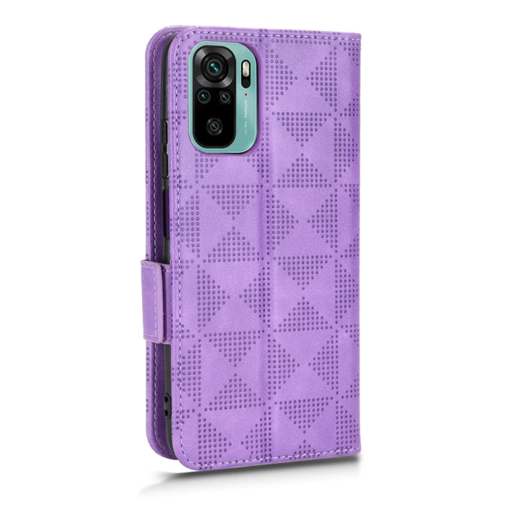 For Xiaomi Redmi Note 10 4G / 10S Symmetrical Triangle Leather Phone Case