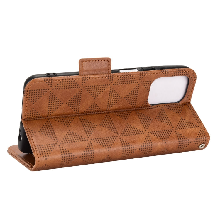 For Xiaomi Redmi Note 10 4G / 10S Symmetrical Triangle Leather Phone Case