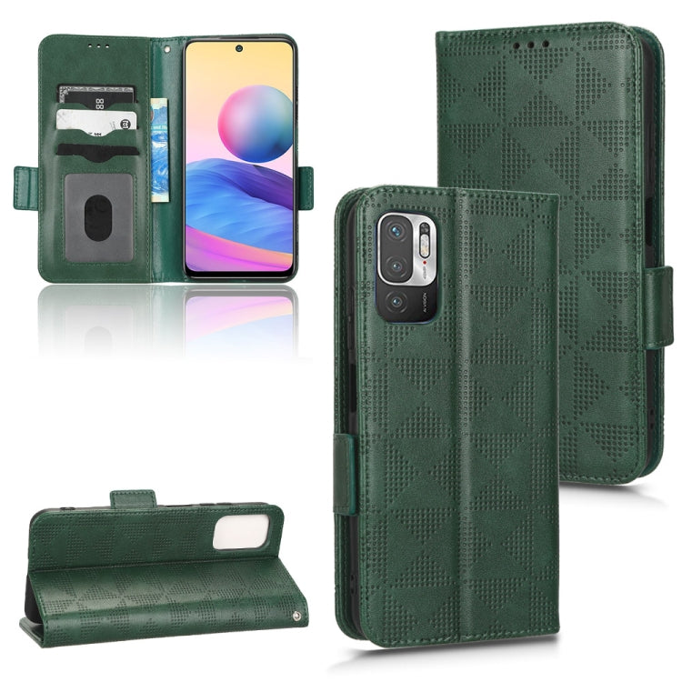 For Xiaomi Redmi Note 10 5G / 10T 5G Symmetrical Triangle Leather Phone Case