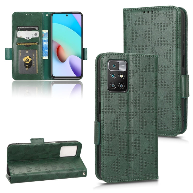 For Xiaomi Redmi 10 5G / Note 11E Symmetrical Triangle Leather Phone Case