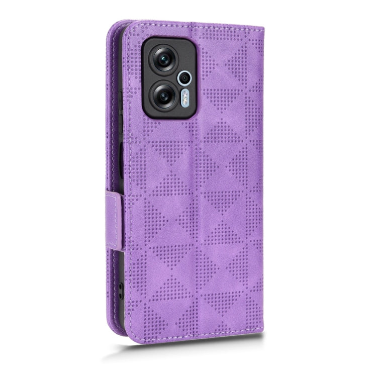For Xiaomi Redmi Note 11T Pro Symmetrical Triangle Leather Phone Case