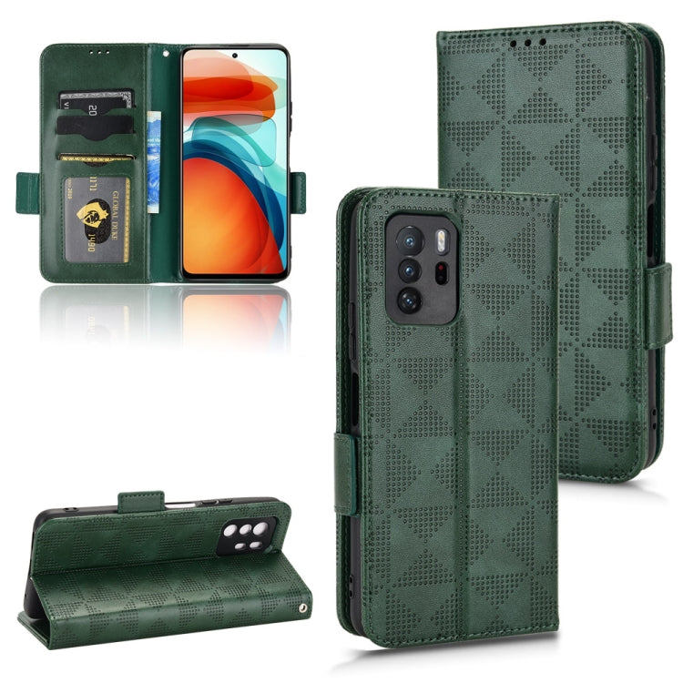 For Xiaomi Redmi Note 10 Pro 5G / Poco X3 GT Symmetrical Triangle Leather Phone Case