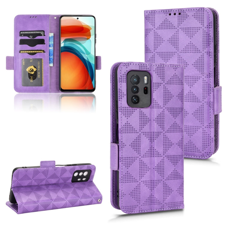 For Xiaomi Redmi Note 10 Pro 5G / Poco X3 GT Symmetrical Triangle Leather Phone Case