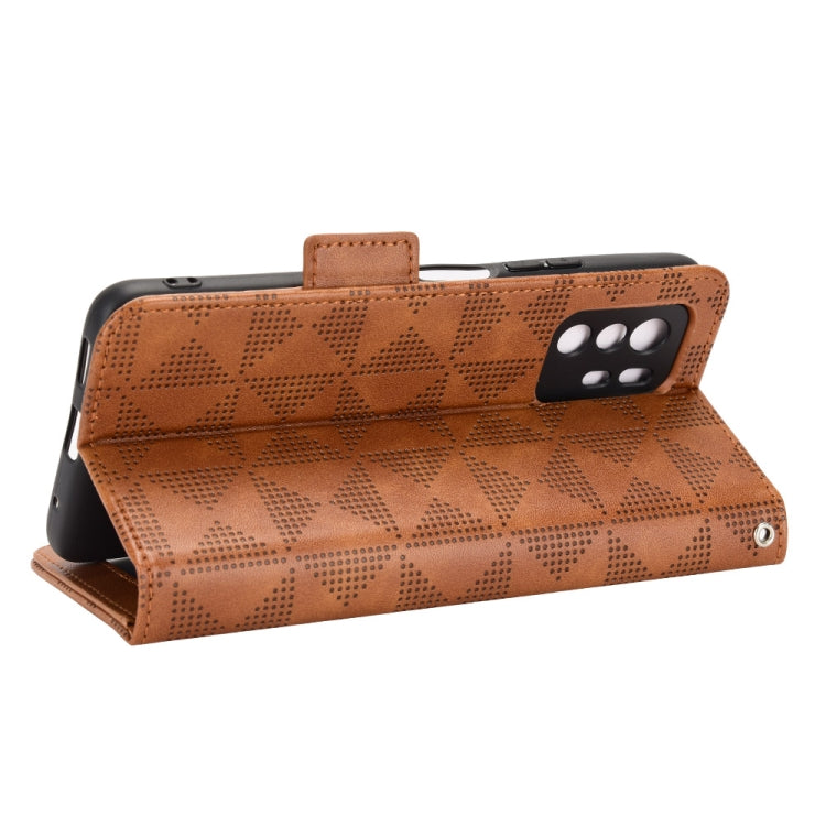 For Xiaomi Redmi Note 10 Pro 5G / Poco X3 GT Symmetrical Triangle Leather Phone Case