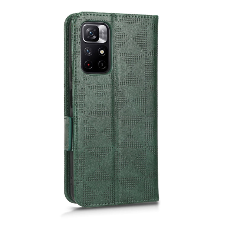 For Xiaomi Redmi 10/Note 11S 5G/Poco M4 Pro 5G Symmetrical Triangle Leather Phone Case