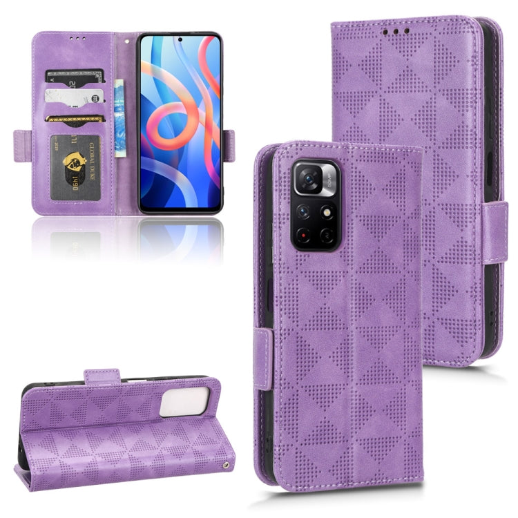 For Xiaomi Redmi 10/Note 11S 5G/Poco M4 Pro 5G Symmetrical Triangle Leather Phone Case