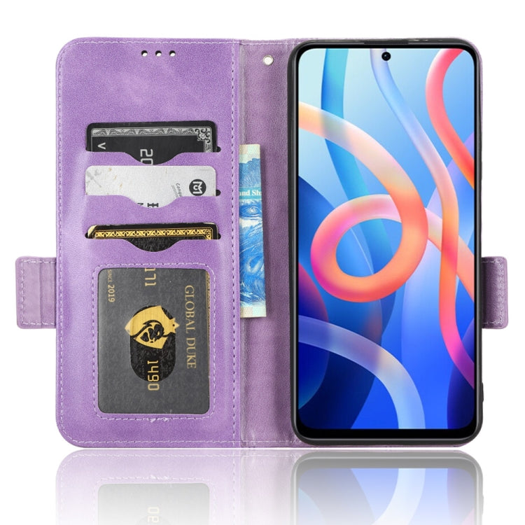 For Xiaomi Redmi 10/Note 11S 5G/Poco M4 Pro 5G Symmetrical Triangle Leather Phone Case