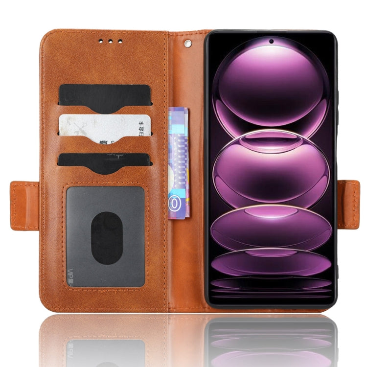 For Xiaomi Redmi Note 12 Pro+ 5G Global Symmetrical Triangle Leather Phone Case